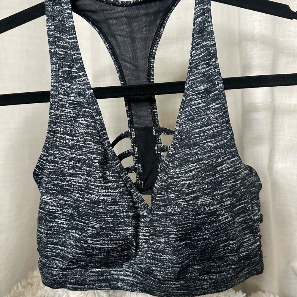 Black and Gray Racerback Sports Bra - Victoria Secret Sport